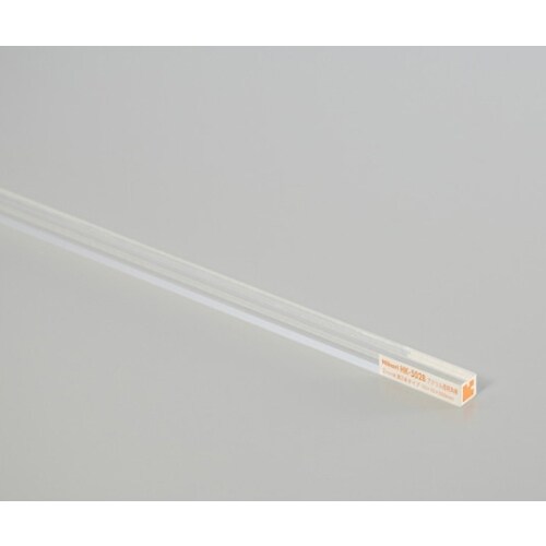 アクリル透明角棒 2mm用溝2本タイプ