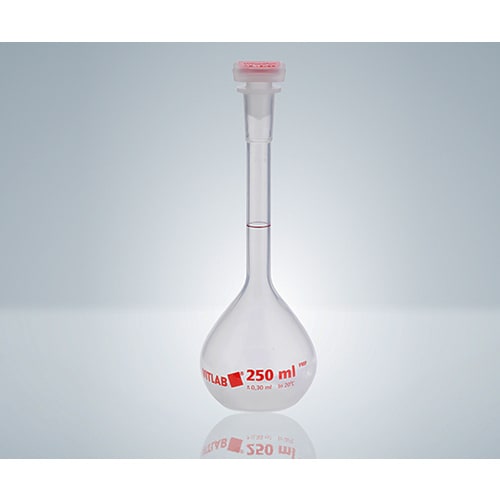 PMPメスフラスコクラスB PP栓付き 25mL