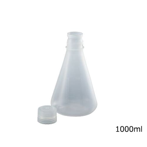 PP三角フラスコスクリューキャップ付1000mL