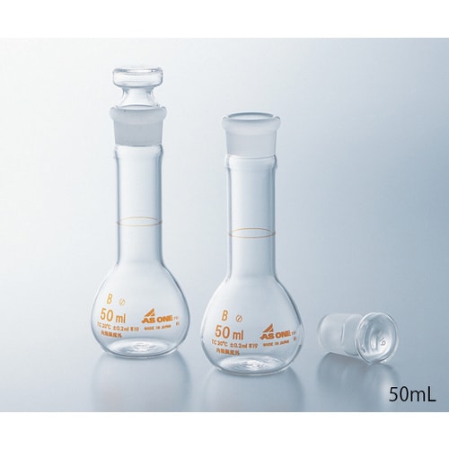 短型メスフラスコ 白 250mL (ASONE)