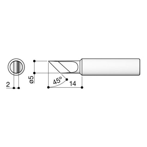 はんだこて用交換こて先 T18−K