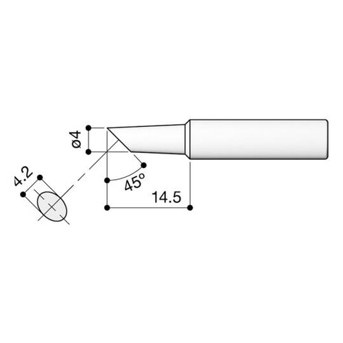 はんだこて用交換こて先 T18−C4