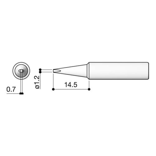 はんだこて用交換こて先 T18−D12