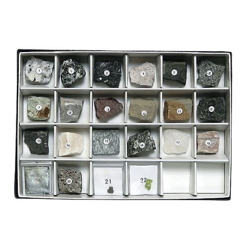 岩石標本 岩石・造岩鉱物標本22種