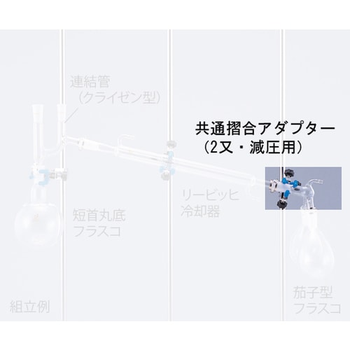 常圧蒸留装置用 共通摺合アダプター(2又・減圧用)