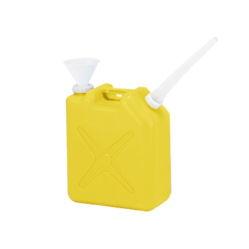 廃液回収容器角型 黄 20L ロート付
