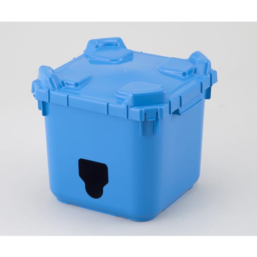 バッグインコンテナー 本体穴有 フタ穴無 青
