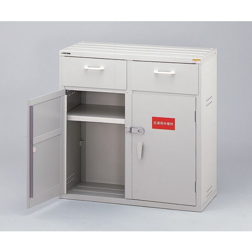強化塩ビ製薬品庫 下段ユニット・鍵付き