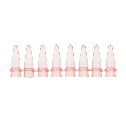 PCRチューブ 8連0.2mL 赤 125本入