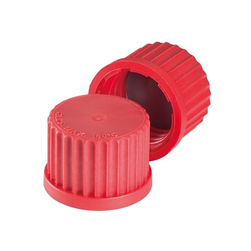 三角フラスコ用PBTキャップ赤GL25