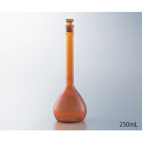 メスフラスコ 茶 1000ml 高精度 ASONE