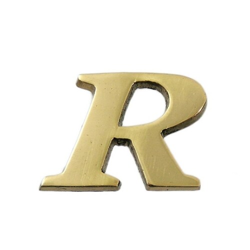 QL20−R 真鍮ゴールド文字 大文字R