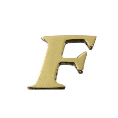 QL20−F 真鍮ゴールド文字 大文字F