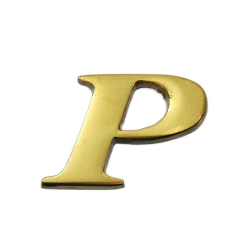 QL20−P 真鍮ゴールド文字 大文字P