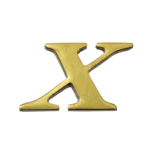 QL20−X 真鍮ゴールド文字 大文字X