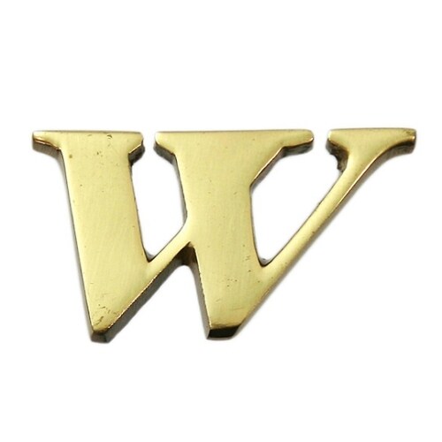 QL20−W 真鍮ゴールド文字 大文字W