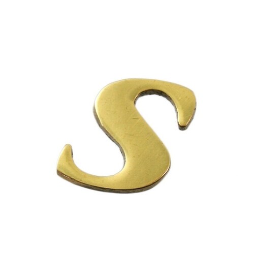 QL20−S 真鍮ゴールド文字 大文字S