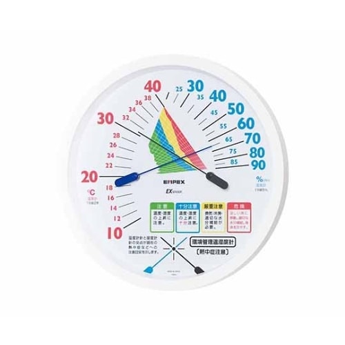 環境管理温・湿度計「熱中症注意」 162×30mm