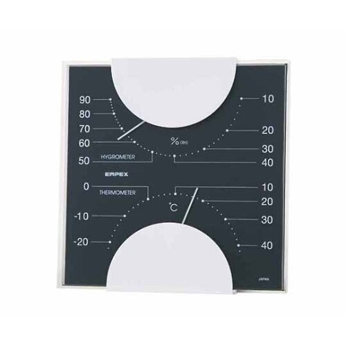 MONO温度計・湿度計 90g モノトーン(黒)