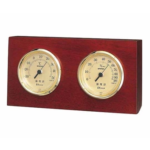 TM−758 ウッディEX温・湿度計