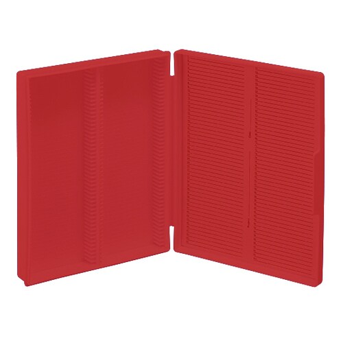 顕微鏡スライドボックス 赤 82024−610