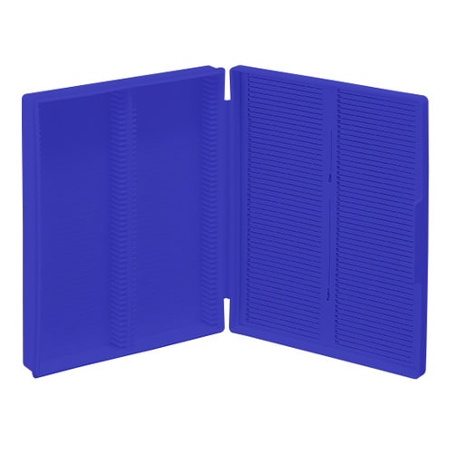 顕微鏡スライドボックス 青 82024−608