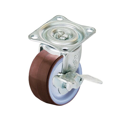 ストッパー付自在キャスターG−38URS