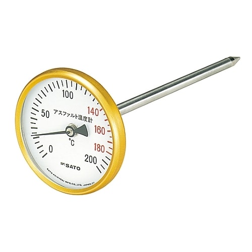 バイメタル式アスファルト用 温度計白板