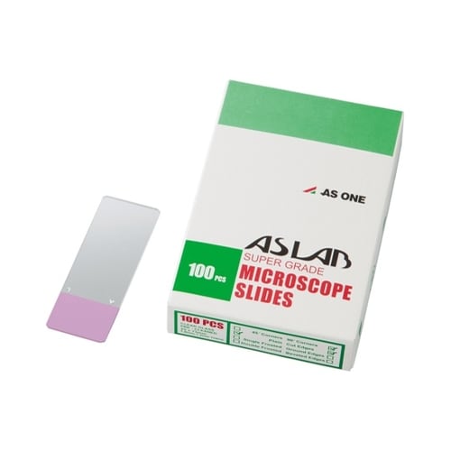 スライドガラス縁研磨・ピンク 100枚