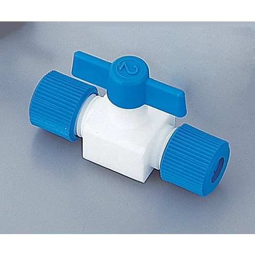 フッ素樹脂製ニ方コック 016120262