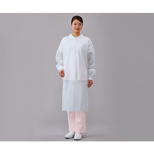 アイソレーションガウン 面ファスナー 青