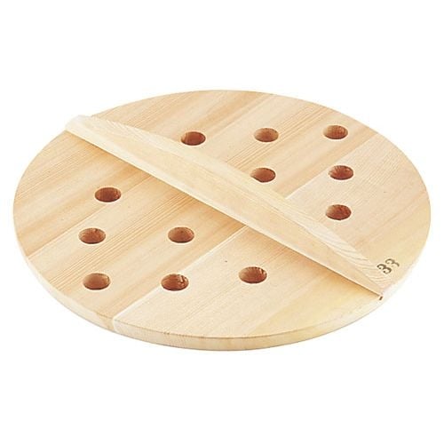 SA厚手サワラ穴明木蓋 33cm