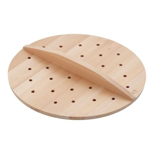 SA厚手サワラ穴明木蓋 42cm