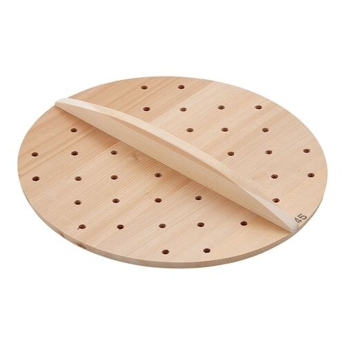 SA厚手サワラ穴明木蓋 45cm