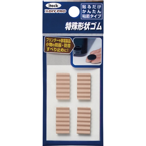 波ゴム 20×10×3mm 茶 4枚入 ×20