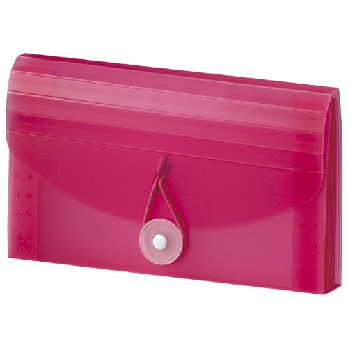 ドキュメントファイル クーポンサイズ レッド ×5