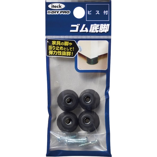 ゴム底脚 15丸×10mm 4個入 ×20