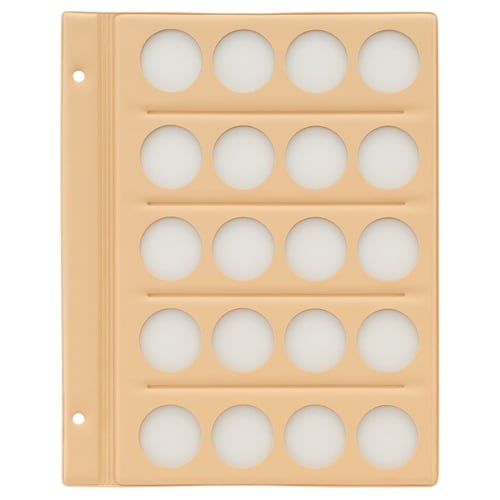 コインアルバム スペア台紙 33mm穴4列5段×5