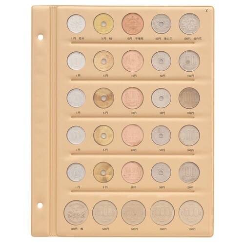 平成コインアルバム台紙普通コイン平成6 ̄10年×5