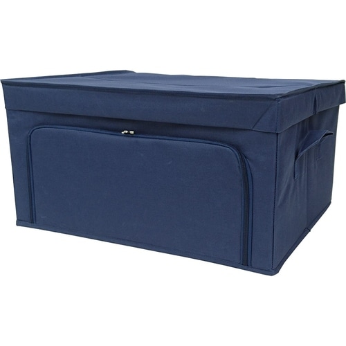 収納ボックス フラップボックス Lサイズ ネイビー