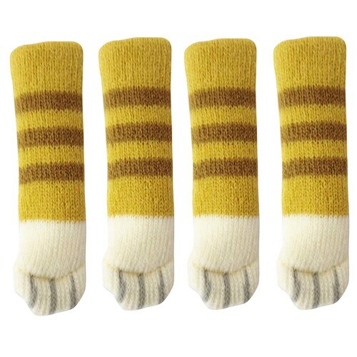 椅子脚カバーチェアソックス ねこ 4足入 ちゃとら