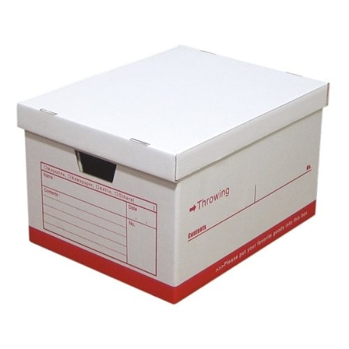 スローイングボックス ダンボール収納 レッド