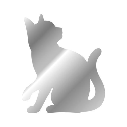 ココニモミラー ミラーステッカー シルエット・ネコ