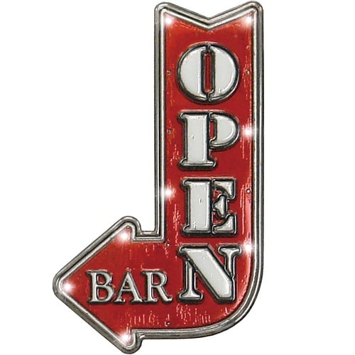 LEDアメリカンサインステッカー オープン