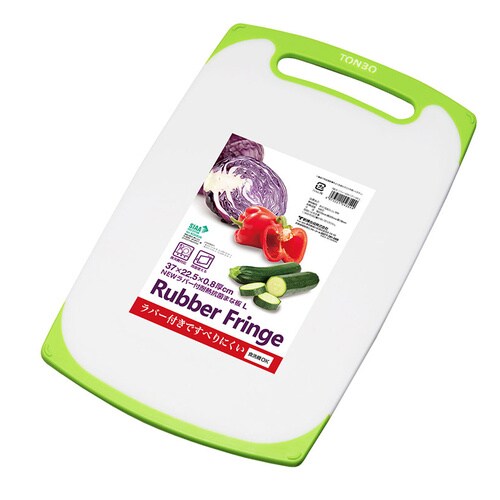 NEWラバー付耐熱抗菌まな板 L グリーン