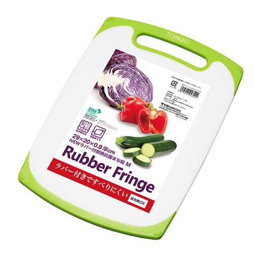 NEWラバー付耐熱抗菌まな板 M グリーン