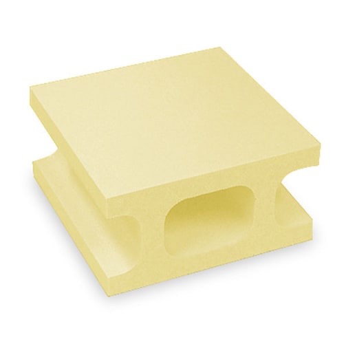 発泡スチロール Kブロック大 縦割 イエロー