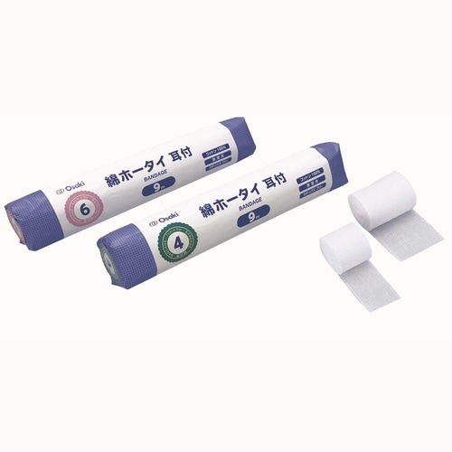 オオサキ綿ホータイ耳付 4裂 4巻入