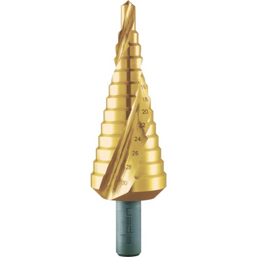 2枚刃スパイラルステップドリル 37mm チタン