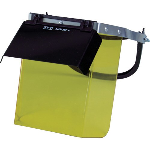 二重防災面 遮光・イエロ ヘルメット取付タイプ